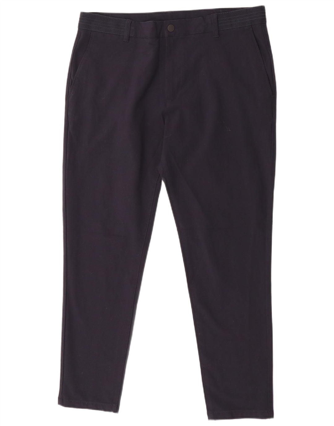 Zara Dame Slim Chino Bukser XL W34 L31 Marineblå Polyester
