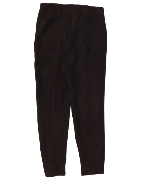 Zara Dame Slim Casual Bukser Large W32 L26 Sort Polyester