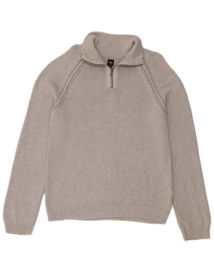Gap Herre Zip Neck Jumper Sweater XL Grå Bomuld