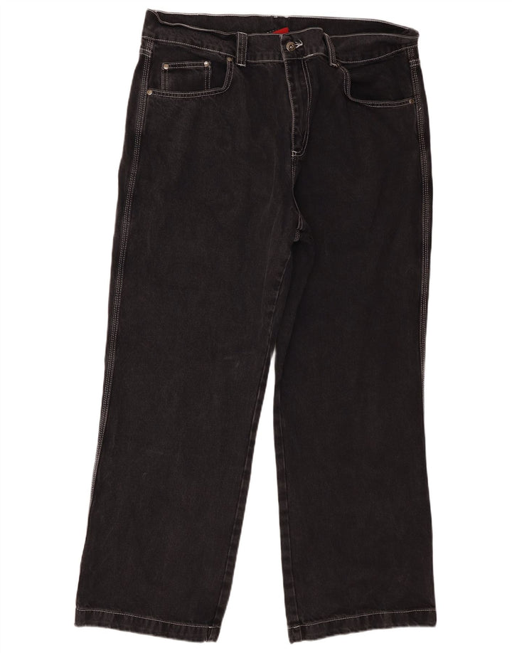 Kickers Straight Jeans til mænd W36 L28 Sort bomuld