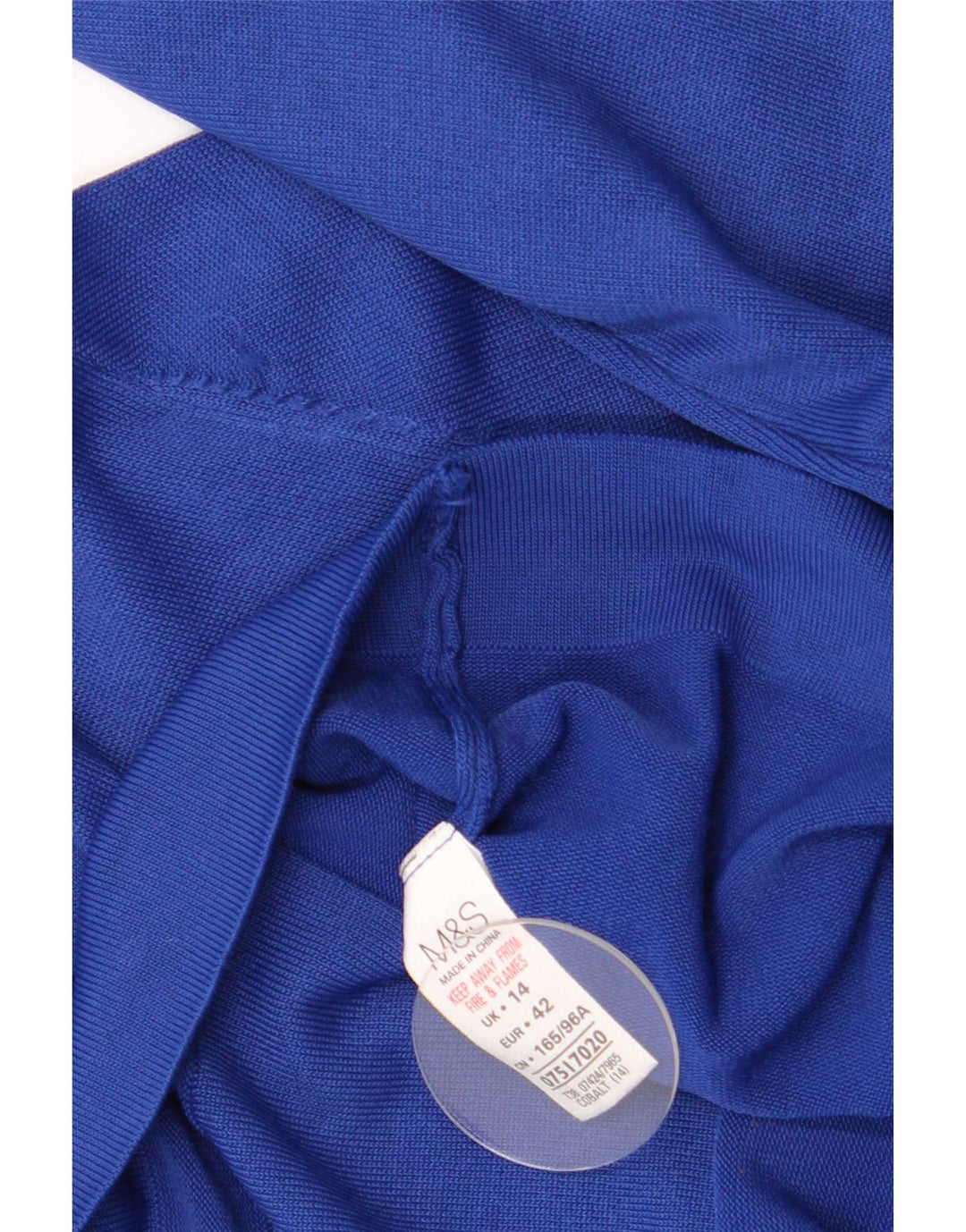 Marks & Spencer Dame Cardigan Sweater UK 14 Large Blue Linen