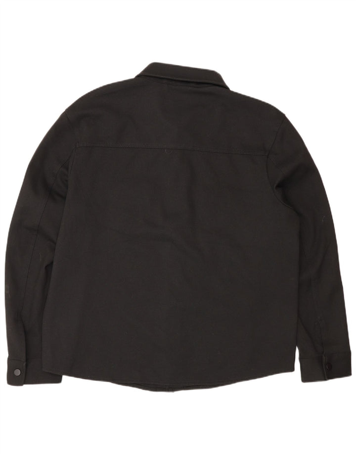 Zara Herre Overshirt Skjorte XL Sort Polyester