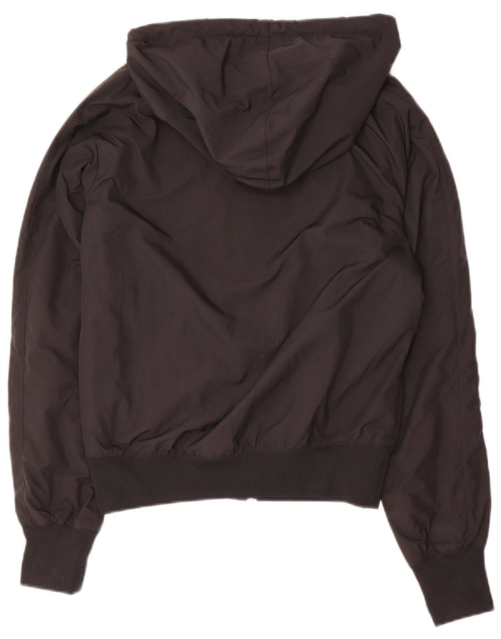 NIKE Bomberjakke med hætte til kvinder UK 14 Medium Sort polyester