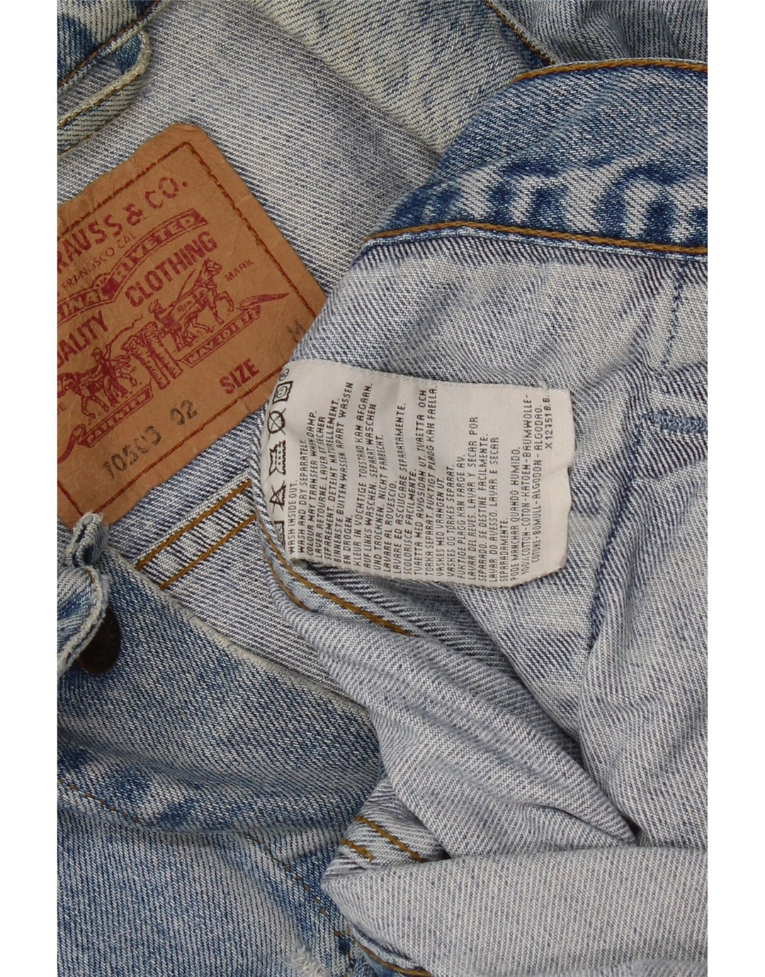 Levi's Herre denimjakke UK 38 Medium Blue Cotton