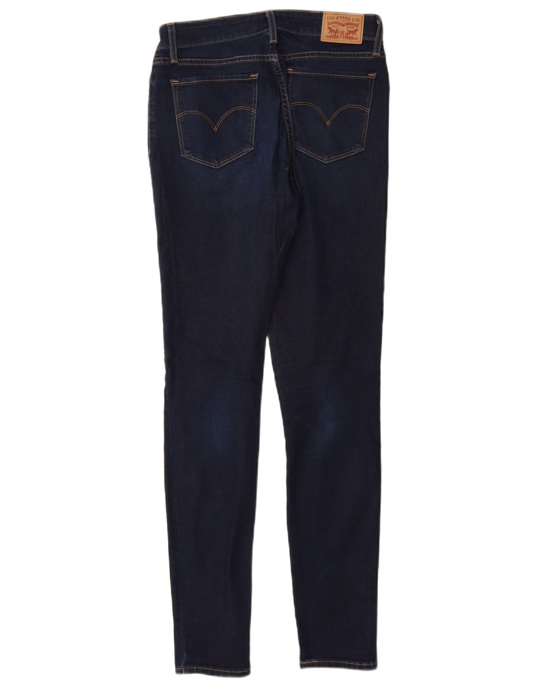 Levi's Dame 711 Skinny Jeans W27 L32 Marineblå Bomuld