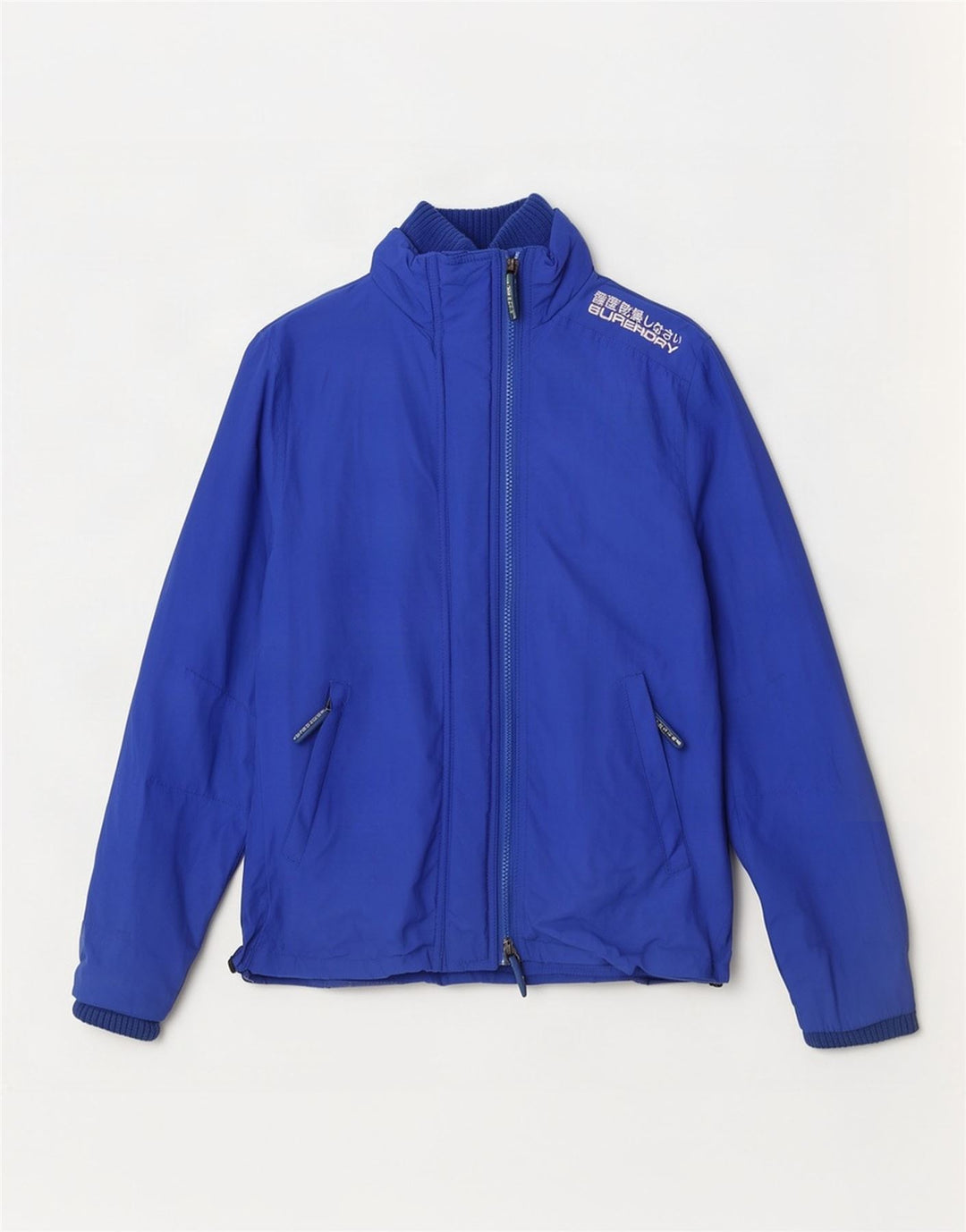 Superdry Regnjakke til kvinder UK 12 Medium Blue Nylon