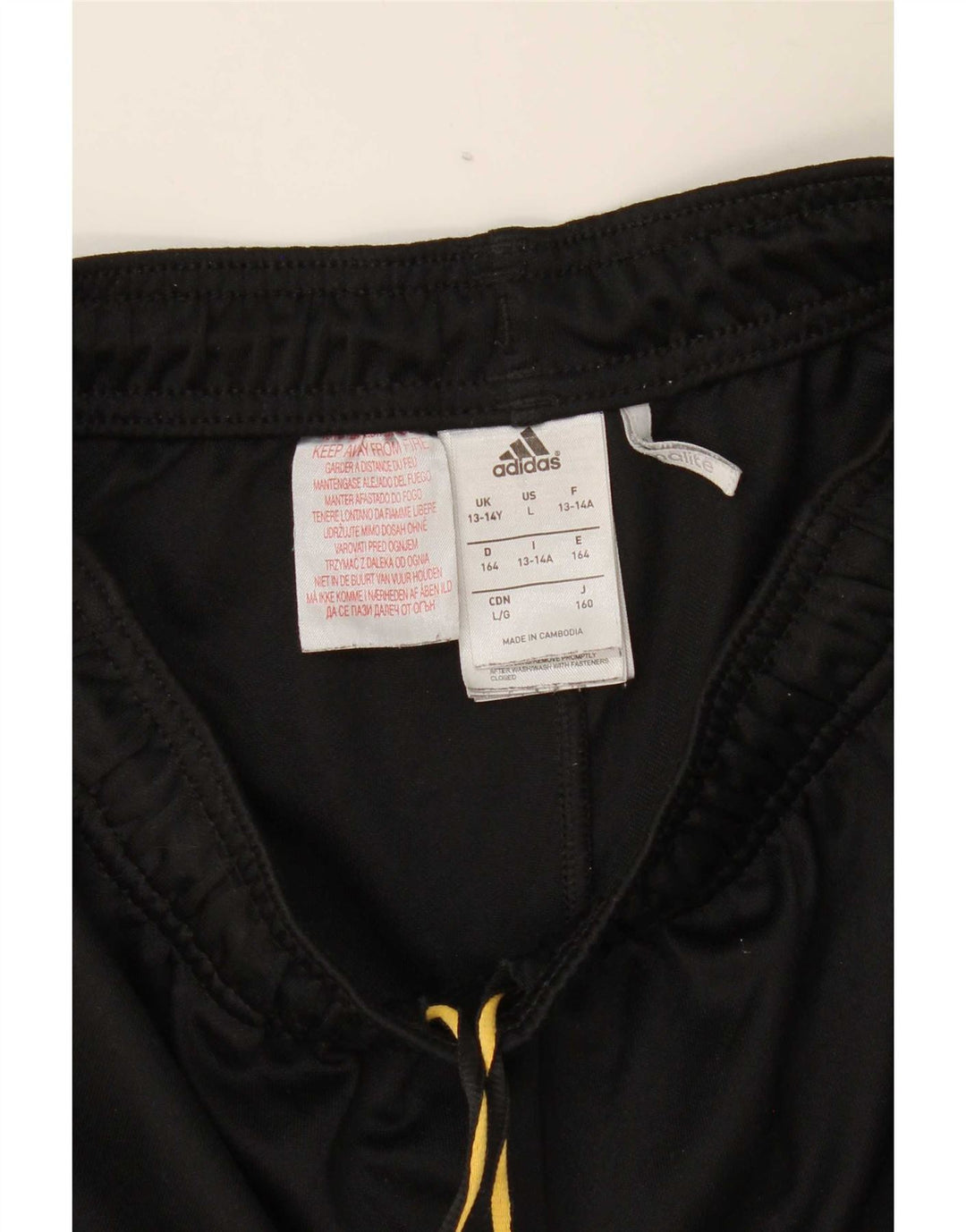 Adidas Boys Climalite træningsdragt bukser 13-14 år Sort polyester