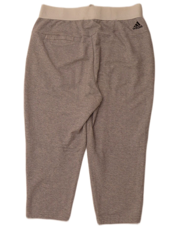 ADIDAS grafiske træningsdragtbukser til kvinder UK 12/14 Medium Grey Chevron