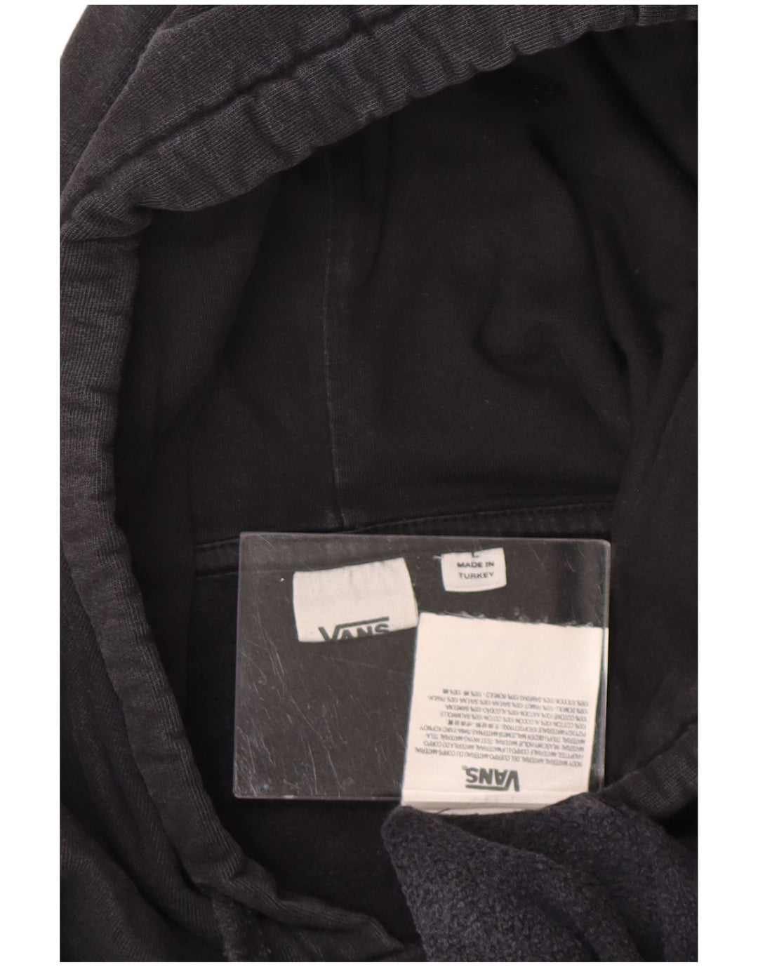 VANS Grafisk Oversized Hoodie Jumper til kvinder UK 16 Large Navy Blue Bomuld