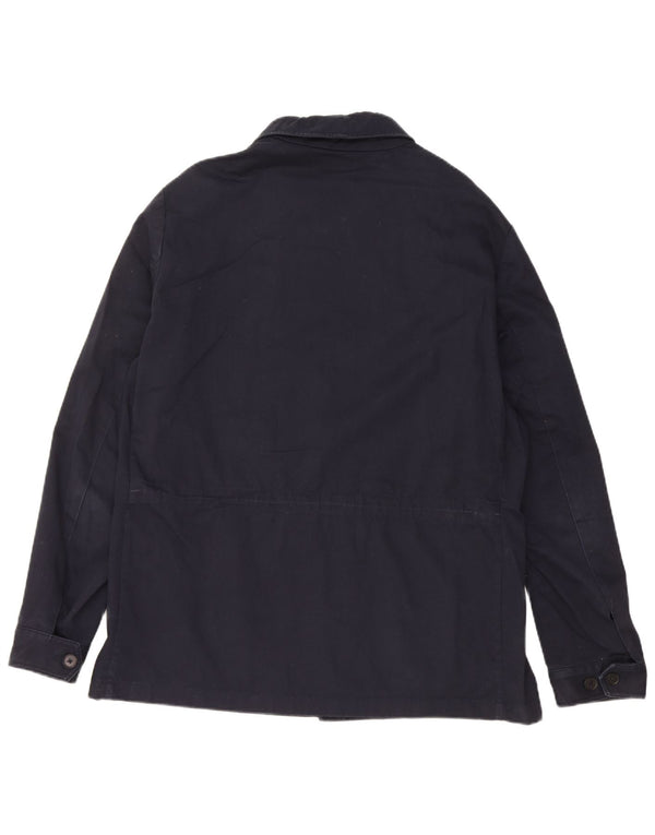 Massimo Dutti Herre Utility Jacket UK 40 Large Navy Blue Cotton