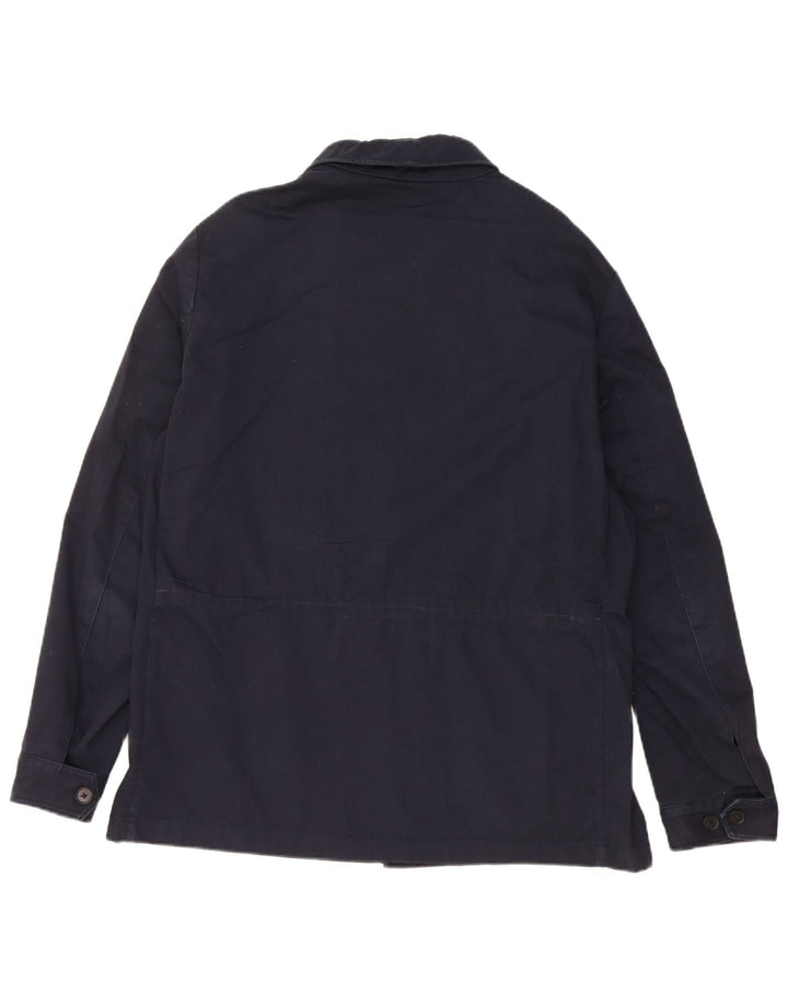 Massimo Dutti Herre Utility Jacket UK 40 Large Navy Blue Cotton