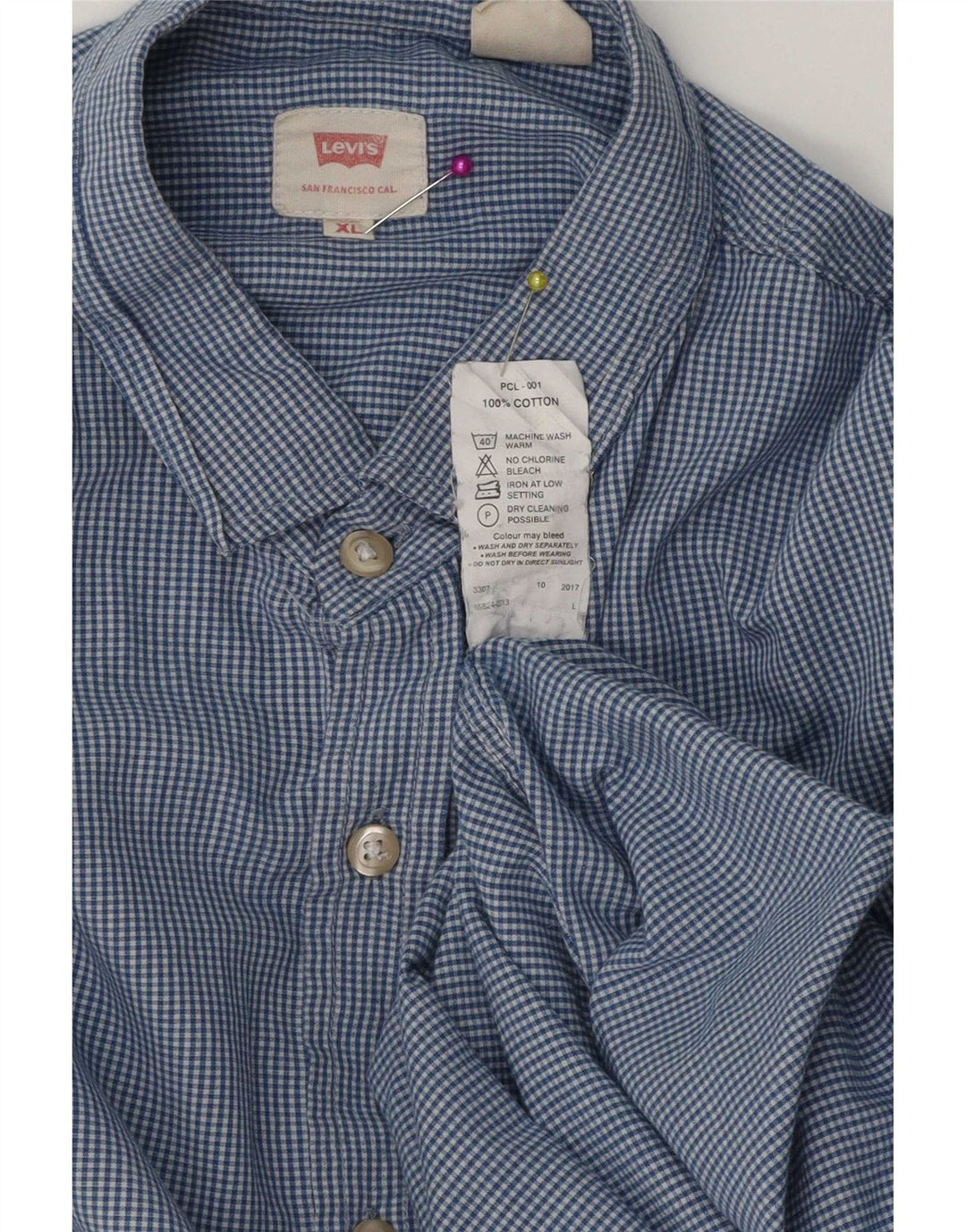 Levi's Herreskjorte XL Blå Gingham Bomuld