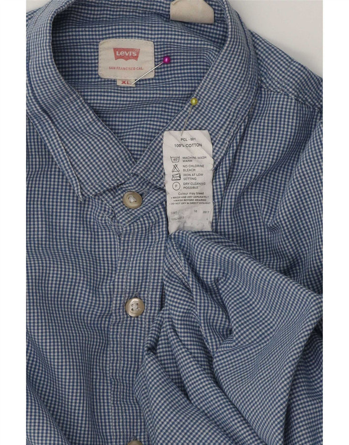 Levi's Herreskjorte XL Blå Gingham Bomuld