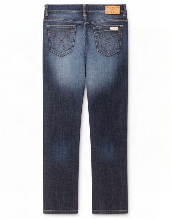 Calvin Klein Herre Distressed Slim Jeans W34 L34 Navy Blue