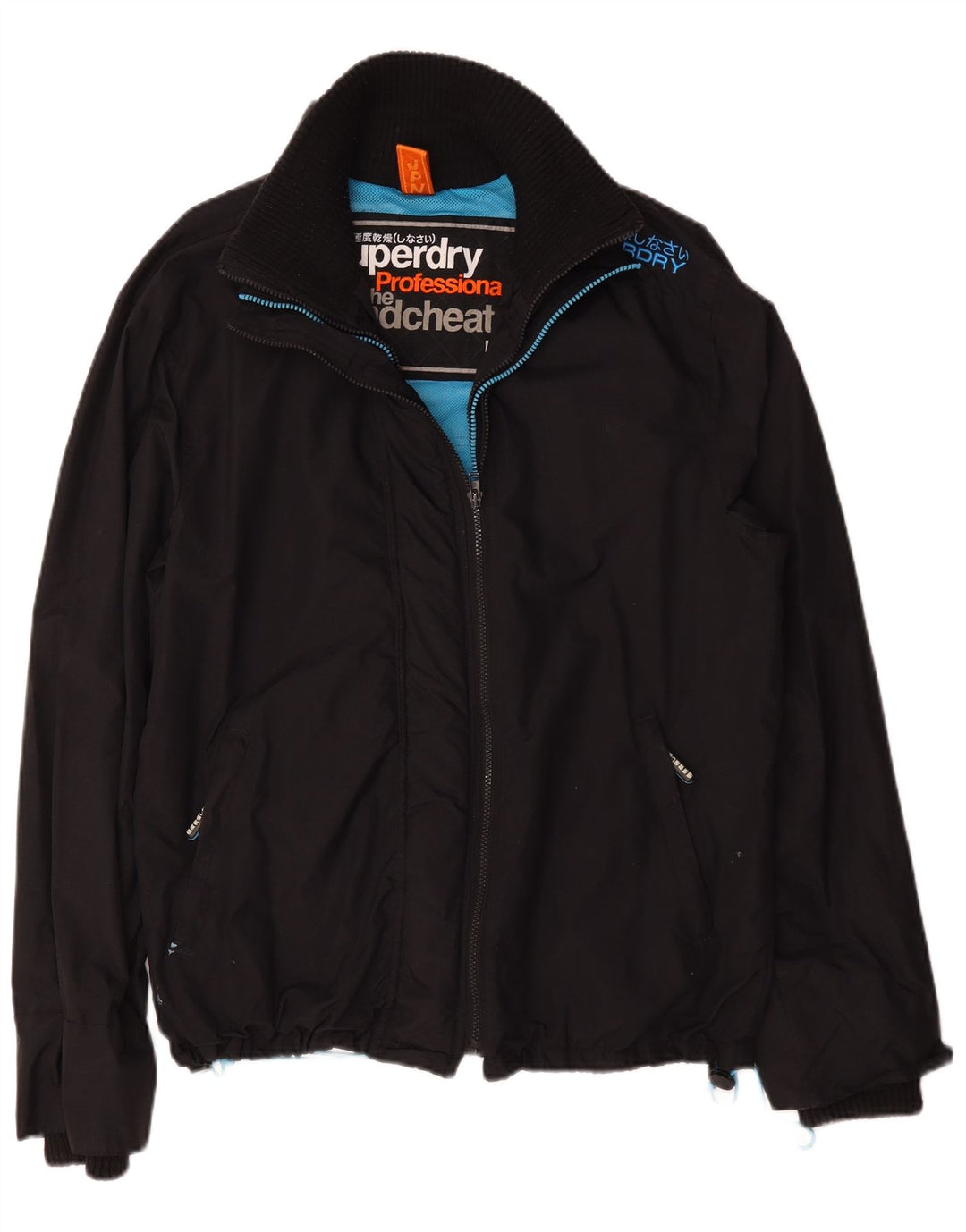 Superdry Herre Grafisk Windbreaker Jacket UK 44 2XL Sort Nylon