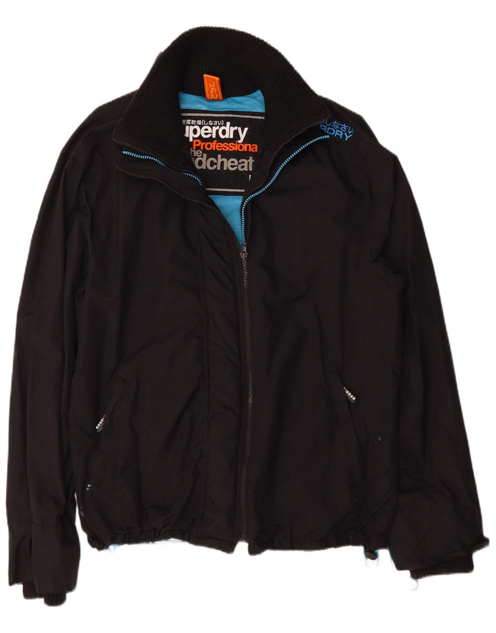 Superdry Herre Grafisk Windbreaker Jacket UK 44 2XL Sort Nylon