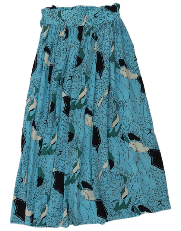 Vintage dame Maxi-nederdel W26 Small Blue Floral Bohemian