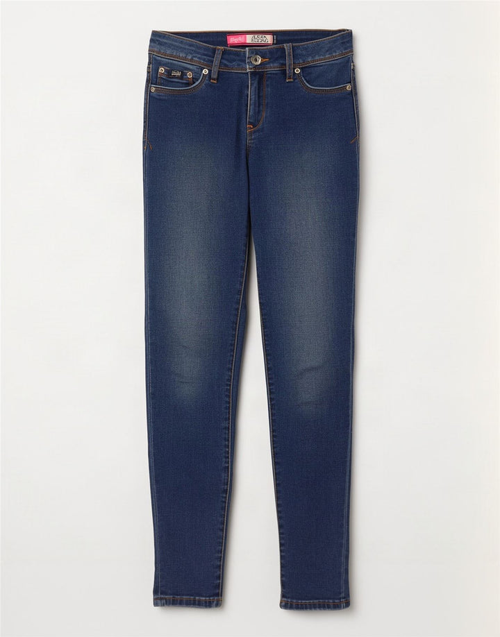 Superdry Alexia Jegging Jeans til kvinder W26 L30 blå bomuld