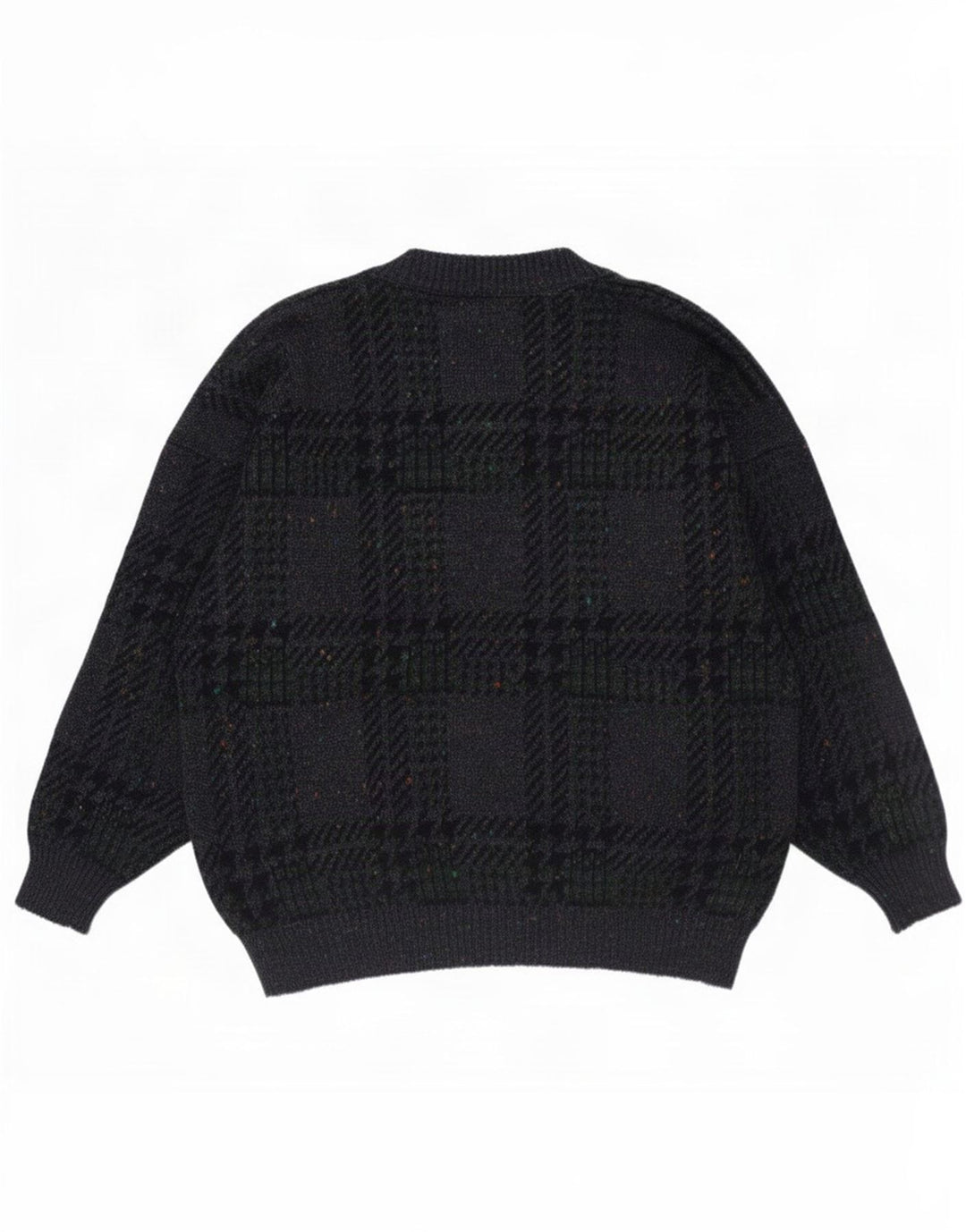 Jac Herre cardigan sweater IT 50 Medium Sort Houndstooth Polyacryl