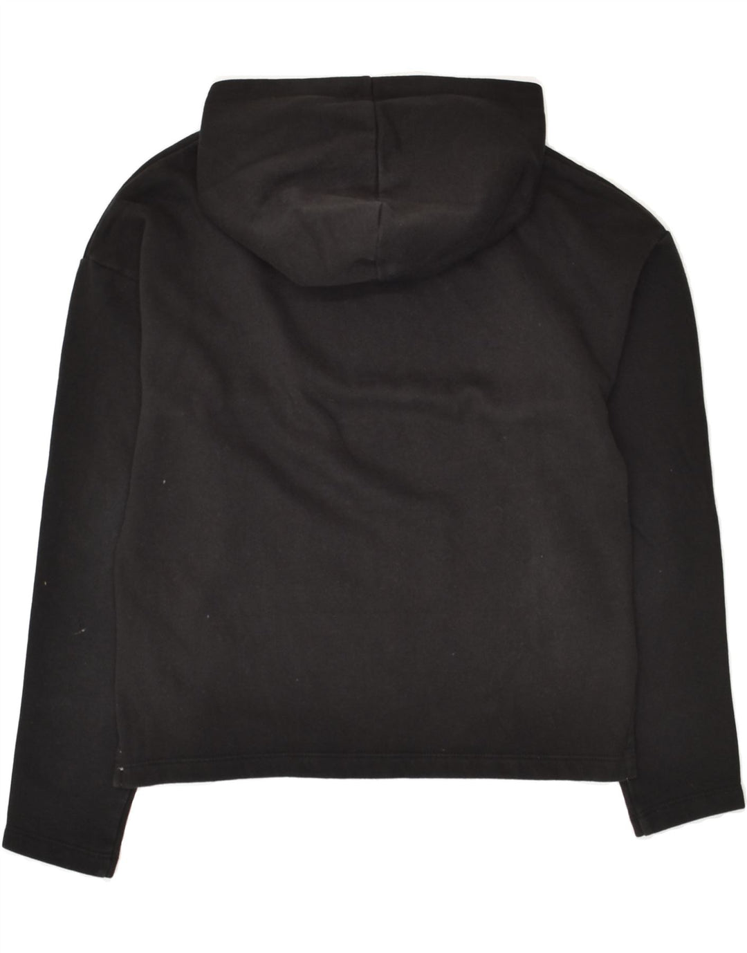 PUMA Girls Graphic Hoodie Jumper 11-12 Years Black Colourblock Cotton | Vintage Puma | Thrift | Second-Hand Puma | Used Clothing | Messina Hembry 