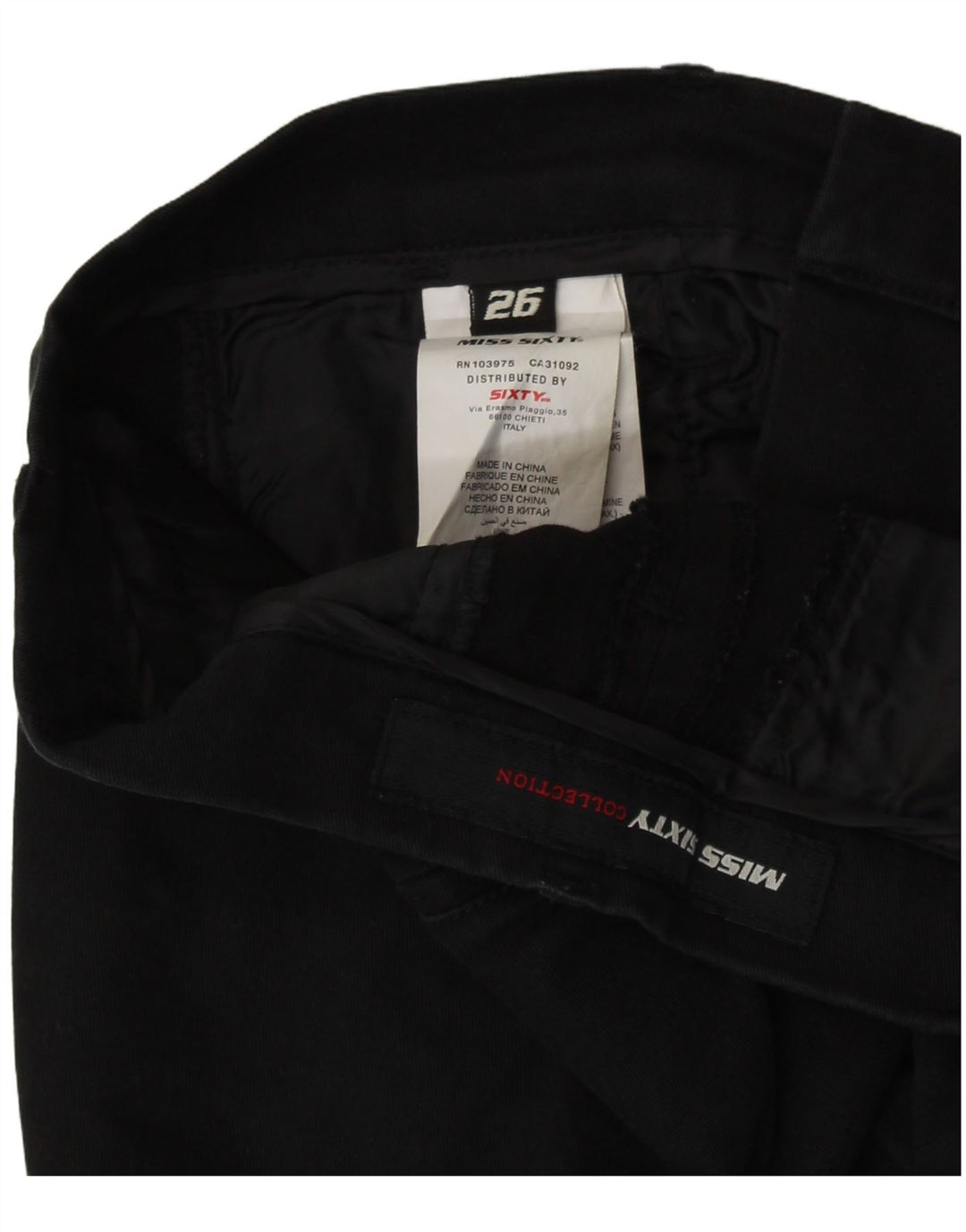 MISS SIXTY Dame Skinny Chino Bukser W26 L28 Sort Bomuld