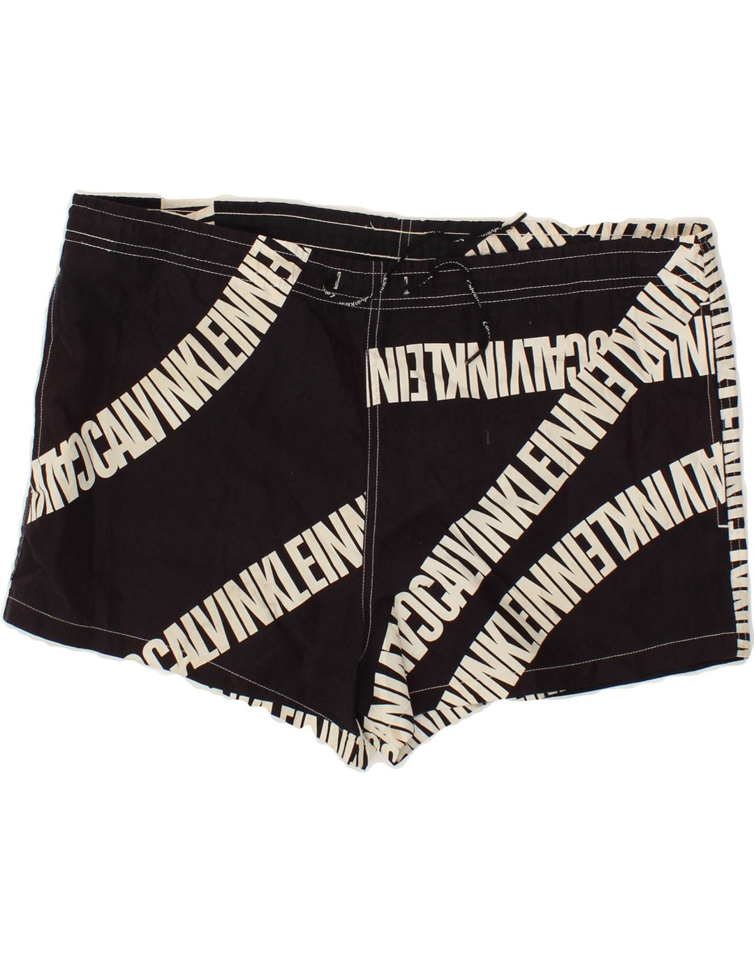 CALVIN KLEIN Grafiske badeshorts til mænd Medium Sort Polyester