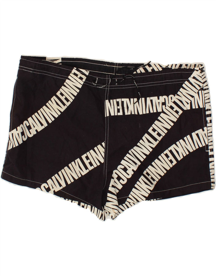 CALVIN KLEIN Grafiske badeshorts til mænd Medium Sort Polyester