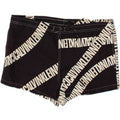 CALVIN KLEIN Grafiske badeshorts til mænd Medium Sort Polyester