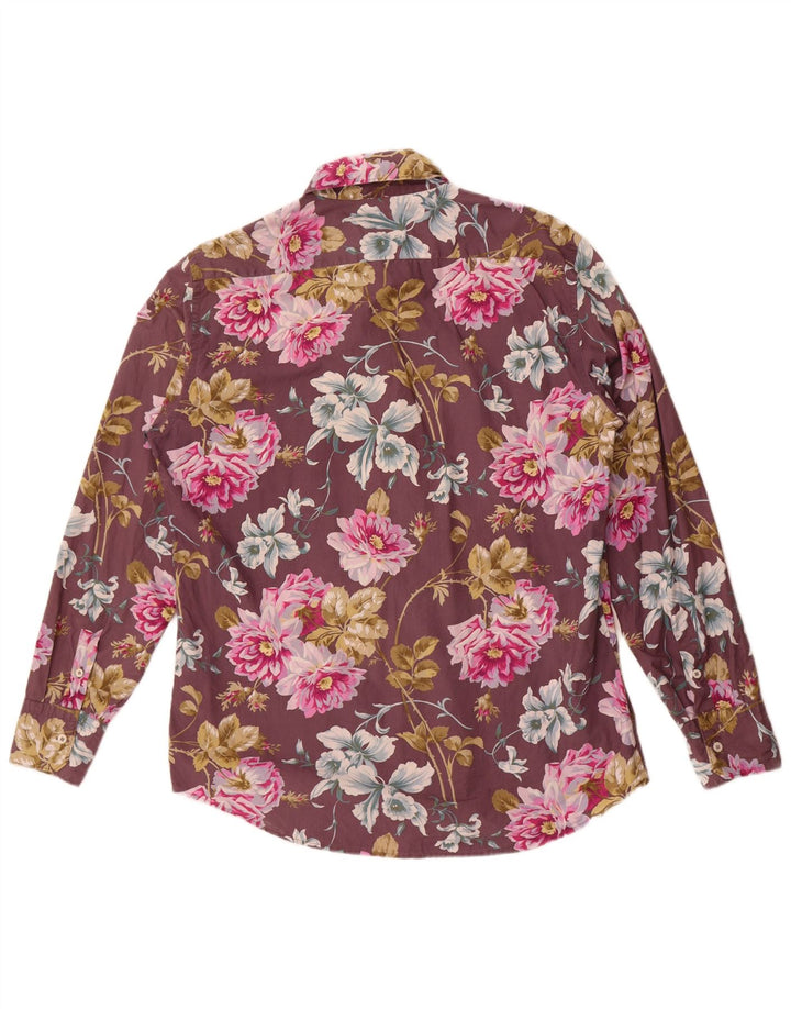 Coast Herreskjorte XL Burgundy Blomsterbomuld