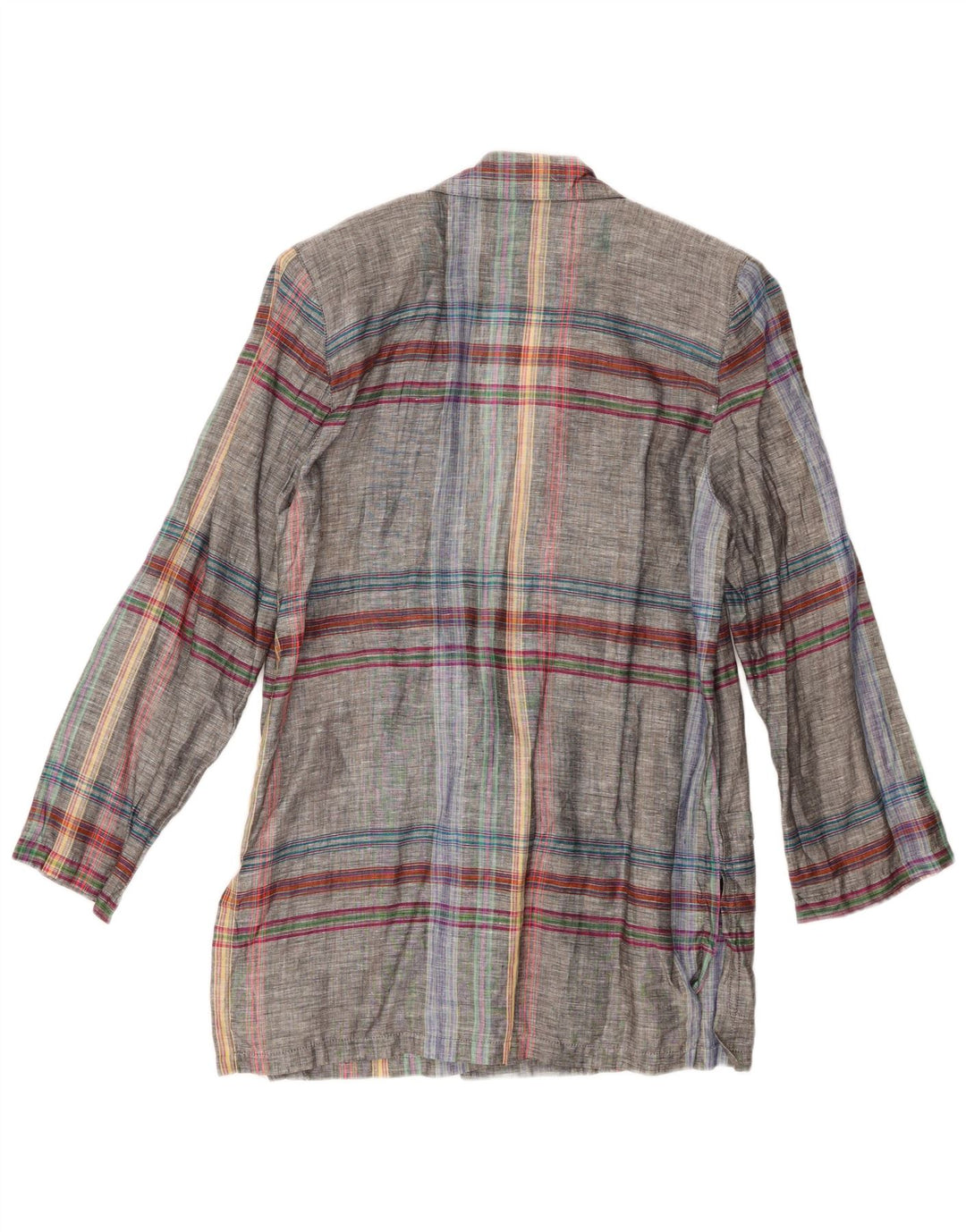 Incom Dame Longline Dobbeltradet Blazer Jacket IT 42 Medium Grey Plaid