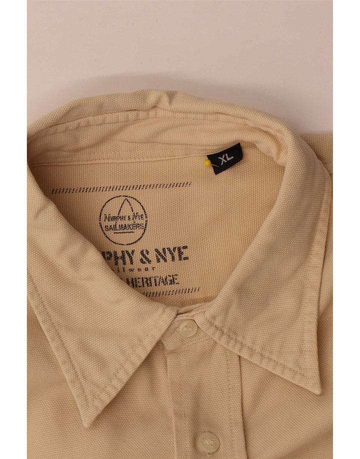 Murphy & Nye Herre Sailmakers Shirt XL Beige Bomuld