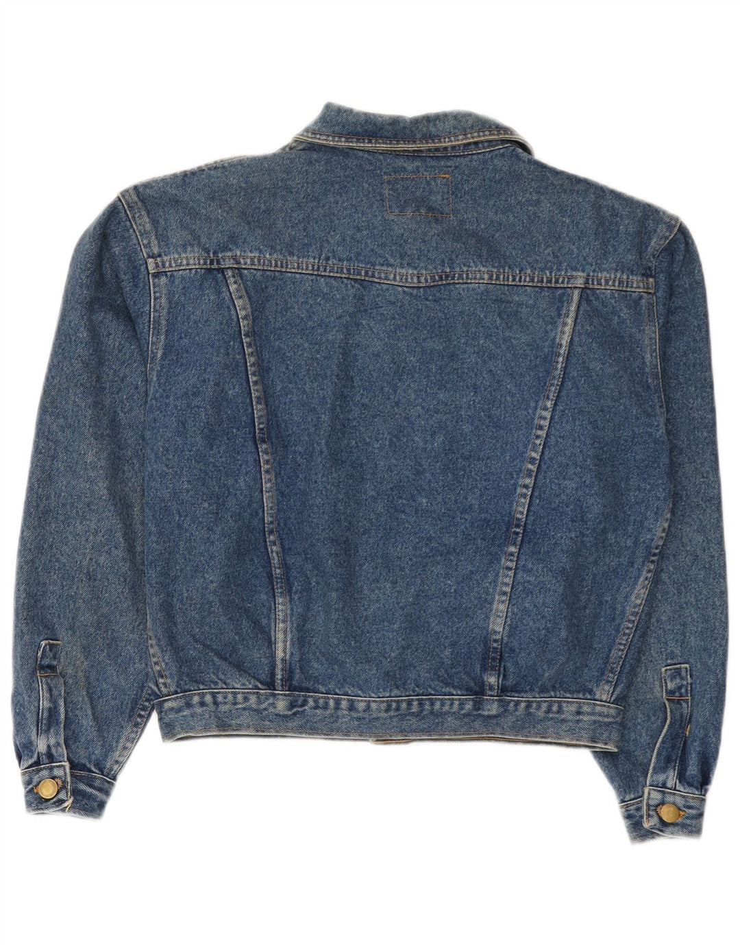 Vintage denimjakke til kvinder UK 14 Medium Blue Cotton