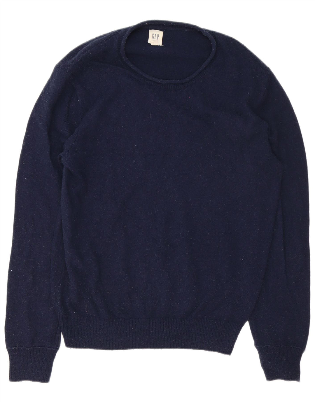 Gap Herre Crew Neck Jumper Sweater Large Navy Blue Merino Wool