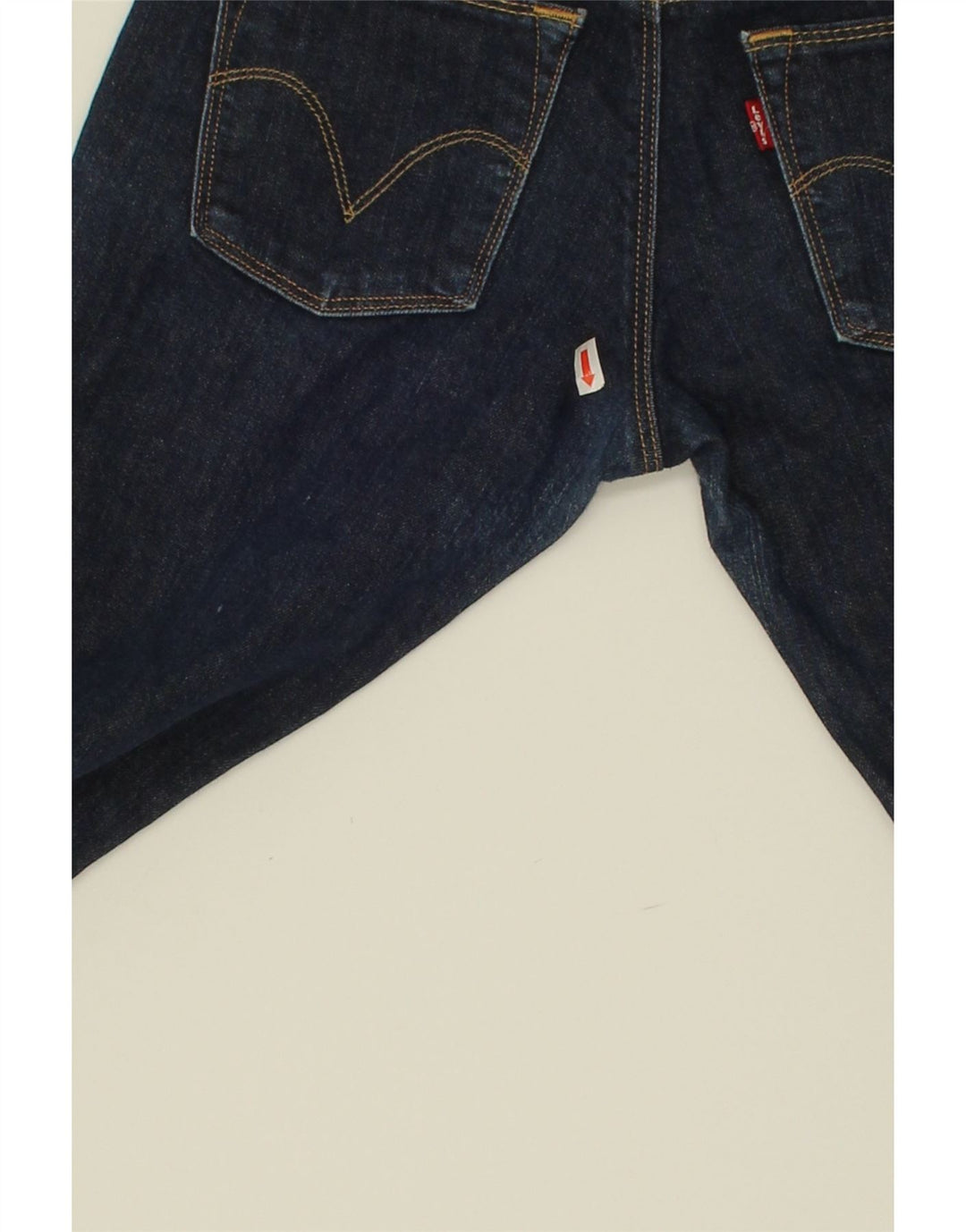 LEVI'S Womens 571 Slim Jeans W26 L27 Navy Blue Cotton Vintage Levi's and Second-Hand Levi's from Messina Hembry 