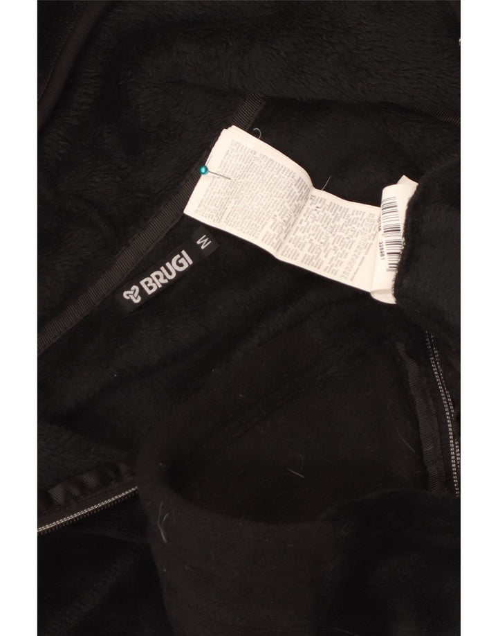 Brugi dame fleecejakke med hætte UK 12 Medium Sort Polyester