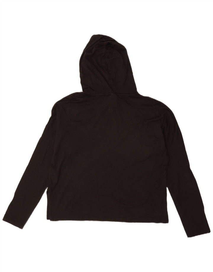PUMA Oversized grafisk top med hætte, langærmet UK 10 Small Black