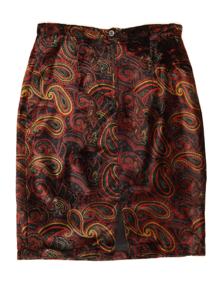 VINTAGE Womens Pencil Skirt W28 Medium  Multicoloured Paisley Vintage Vintage and Second-Hand Vintage from Messina Hembry 