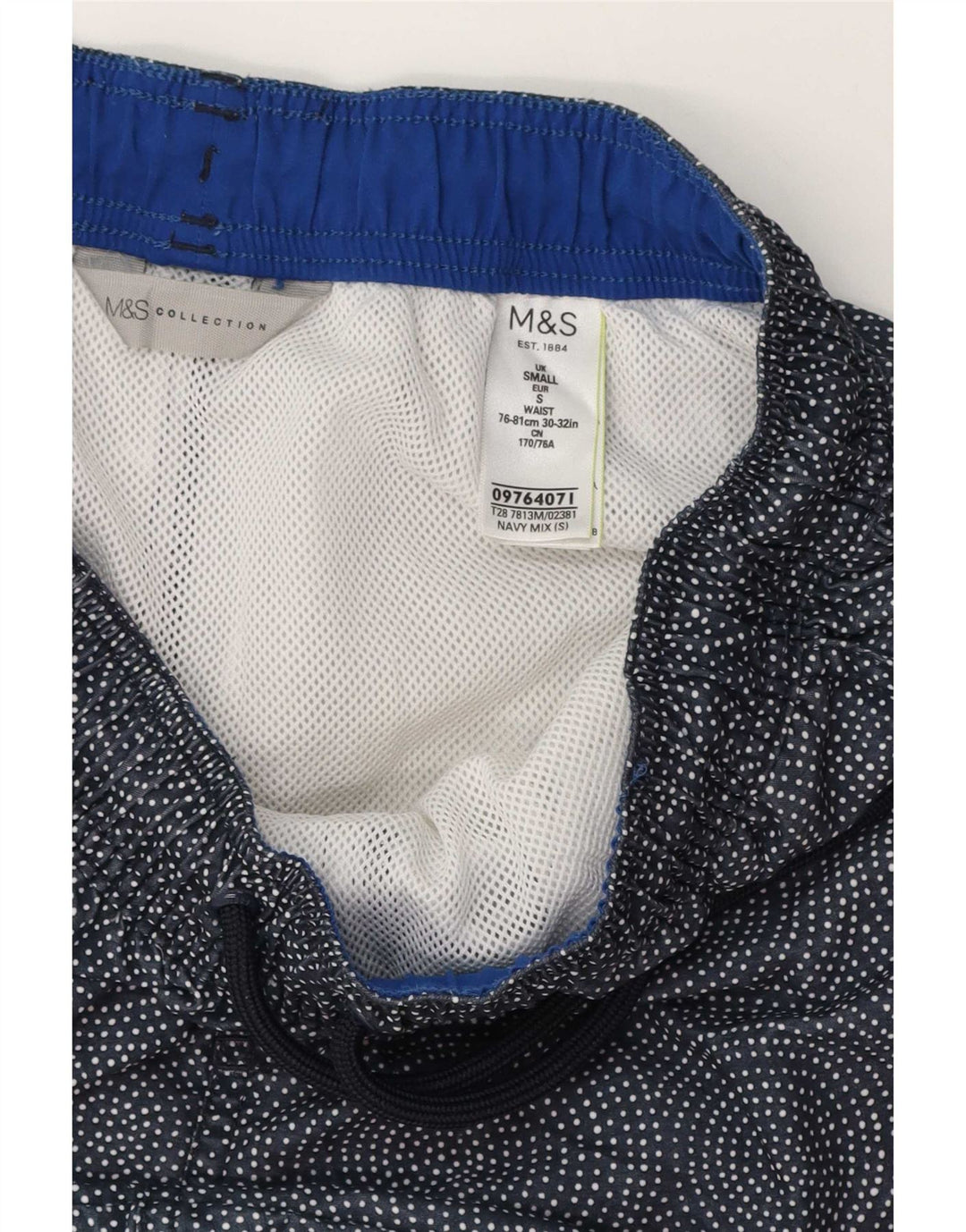 Marks & Spencer Badeshorts til mænd Små marineblå geometrisk polyester