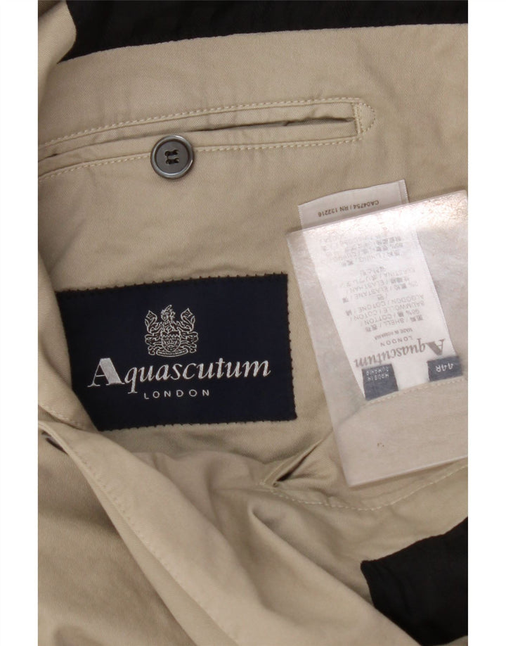 AQUASCUTUM Herre 2-knaps blazerjakke UK 44 2XL Beige Bomuld