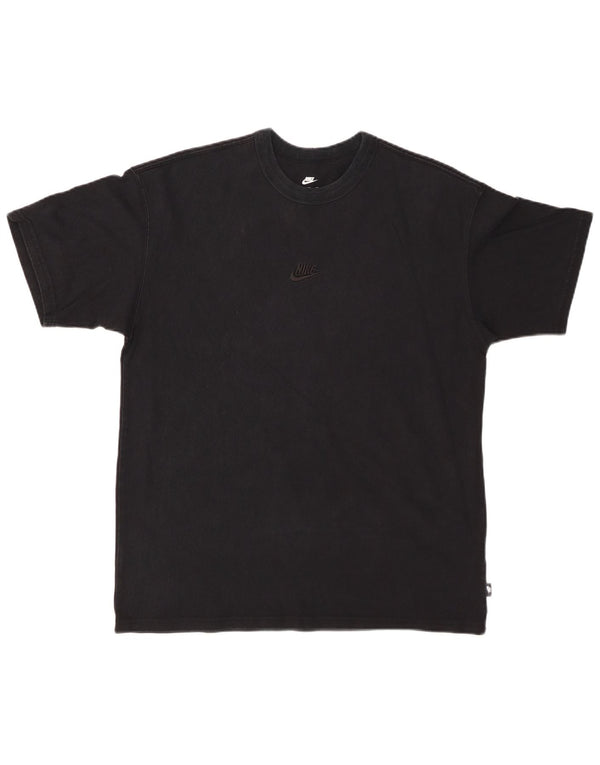 NIKE Herre Loose Fit T-shirt Top Medium Sort Bomuld