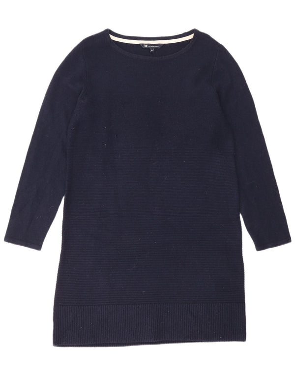 Besætningstøj Dame Langærmet Jumper Kjole UK 16 Large Navy Blue