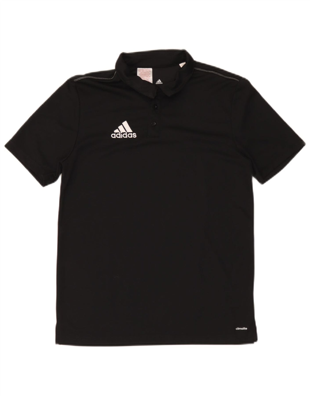 Adidas Boys Climalite Polo Shirt 13-14 År Sort Polyester