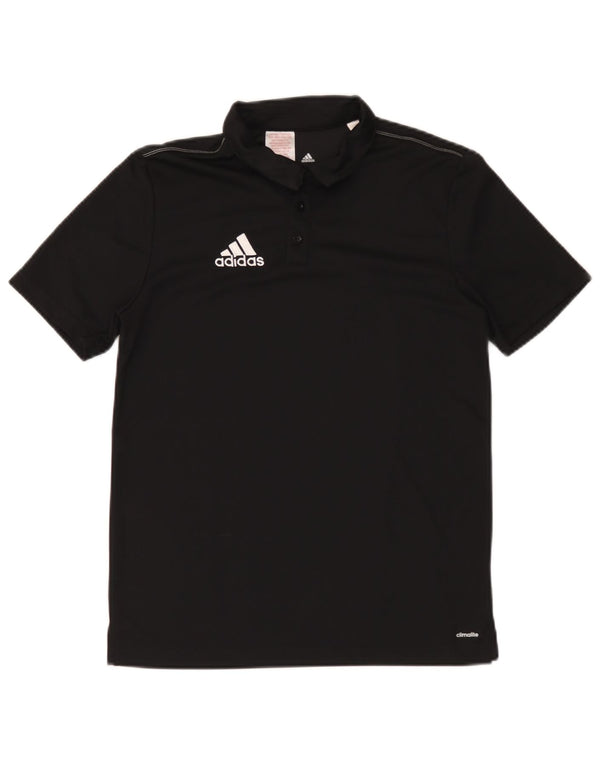 Adidas Boys Climalite Polo Shirt 13-14 År Sort Polyester