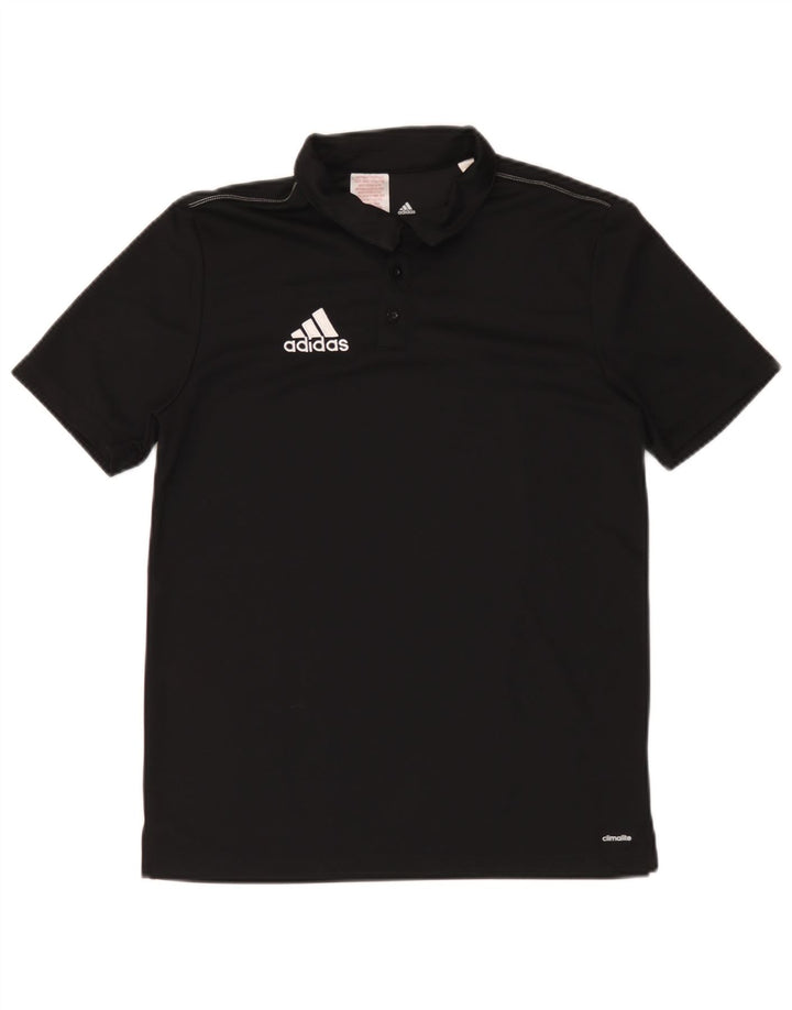 Adidas Boys Climalite Polo Shirt 13-14 År Sort Polyester