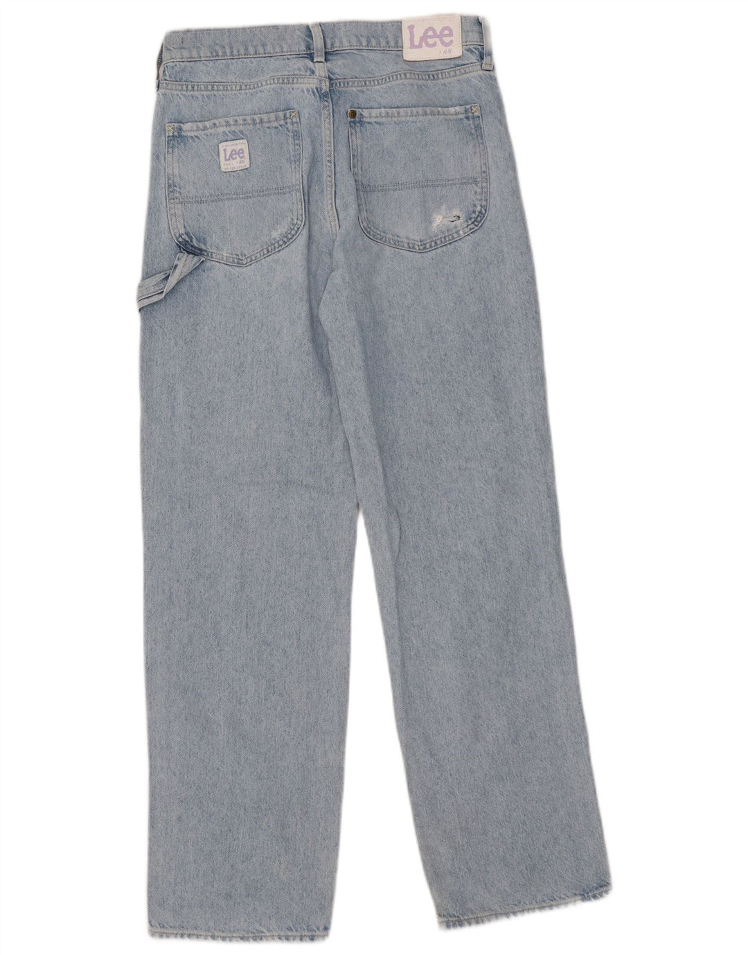 Lee Womens Distressed Straight Jeans EU 36 Small W30 L30 Blue Cotton