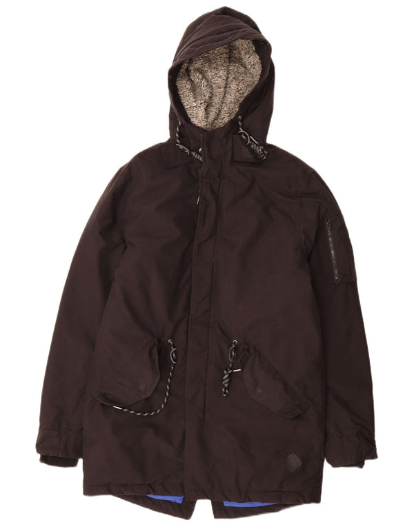 Jack & Jones Herre Hooded Parka Jacket UK 34 XS Sort Polyester