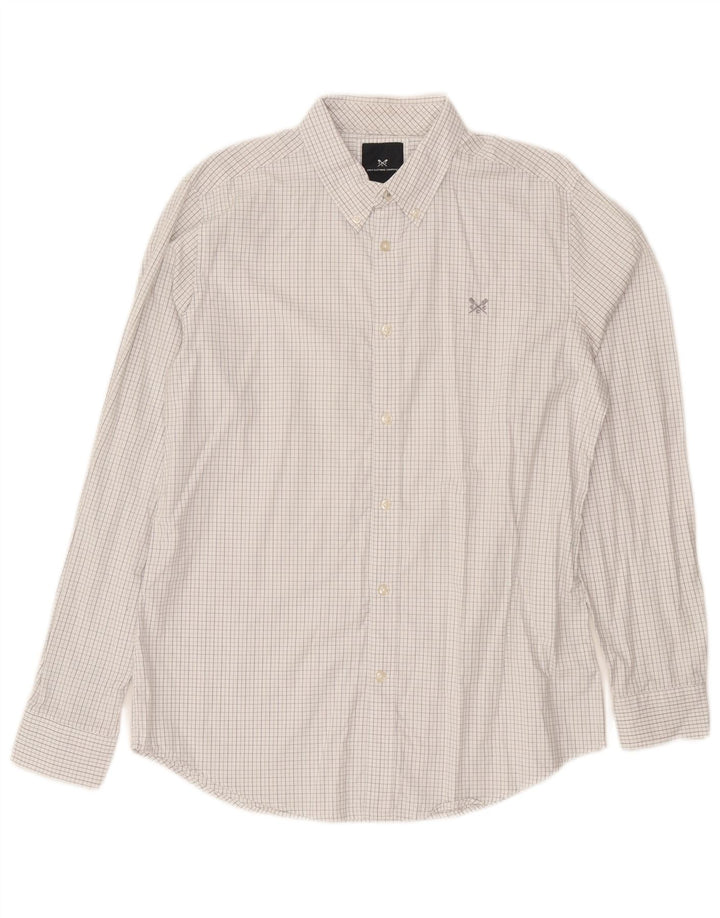 CREW TØJ Herre Slim Fit skjorte Medium White Gingham Cotton