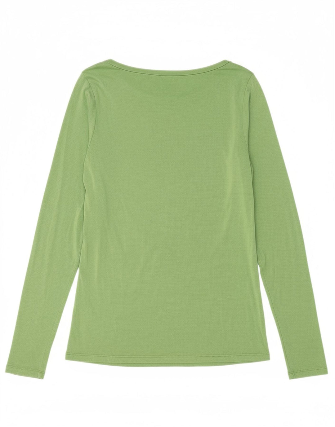 BENETTON Womens Top Long Sleeve UK 10 Small Green Viscose