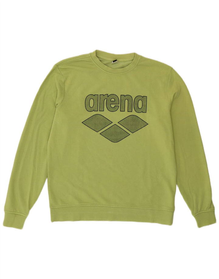 ARENA Grafisk sweatshirt til mænd mellem grøn bomuld