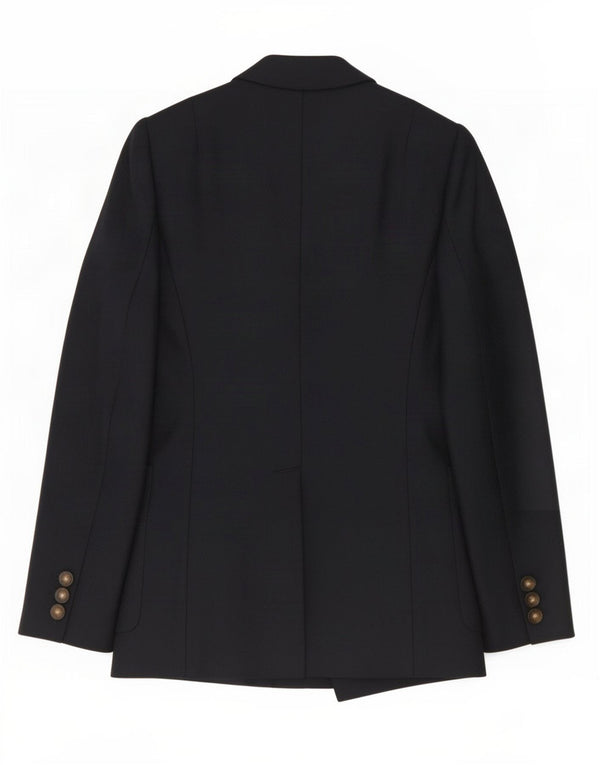 Reiss Dame Dobbeltradet Blazer Jacket UK 8 Small Navy Blue Wool
